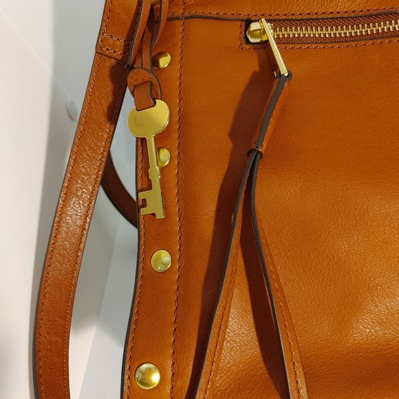Fossil light brown leather shoulder bag - Picture 8 of 10